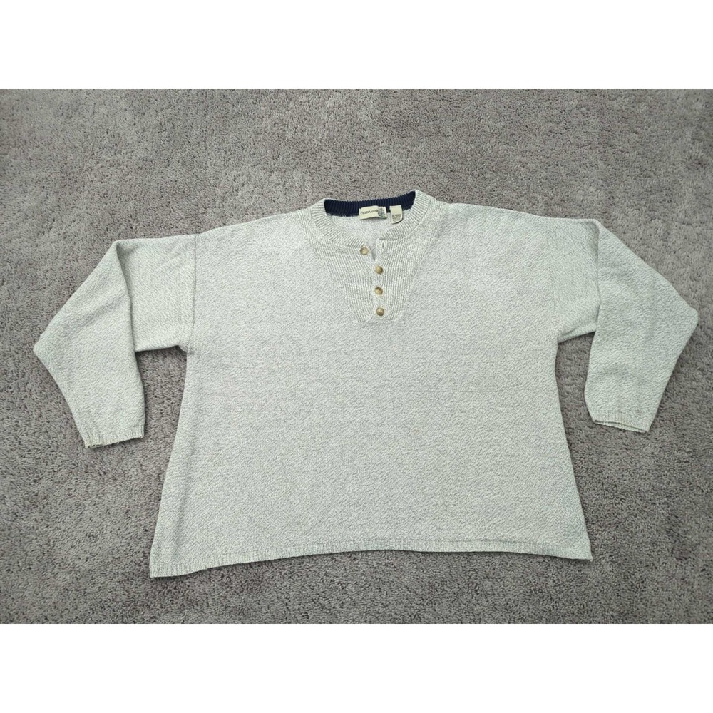 Vintage Fieldmaster Pullover Mens 2XL Gray Sweater 100% Cotton Made in USA‎